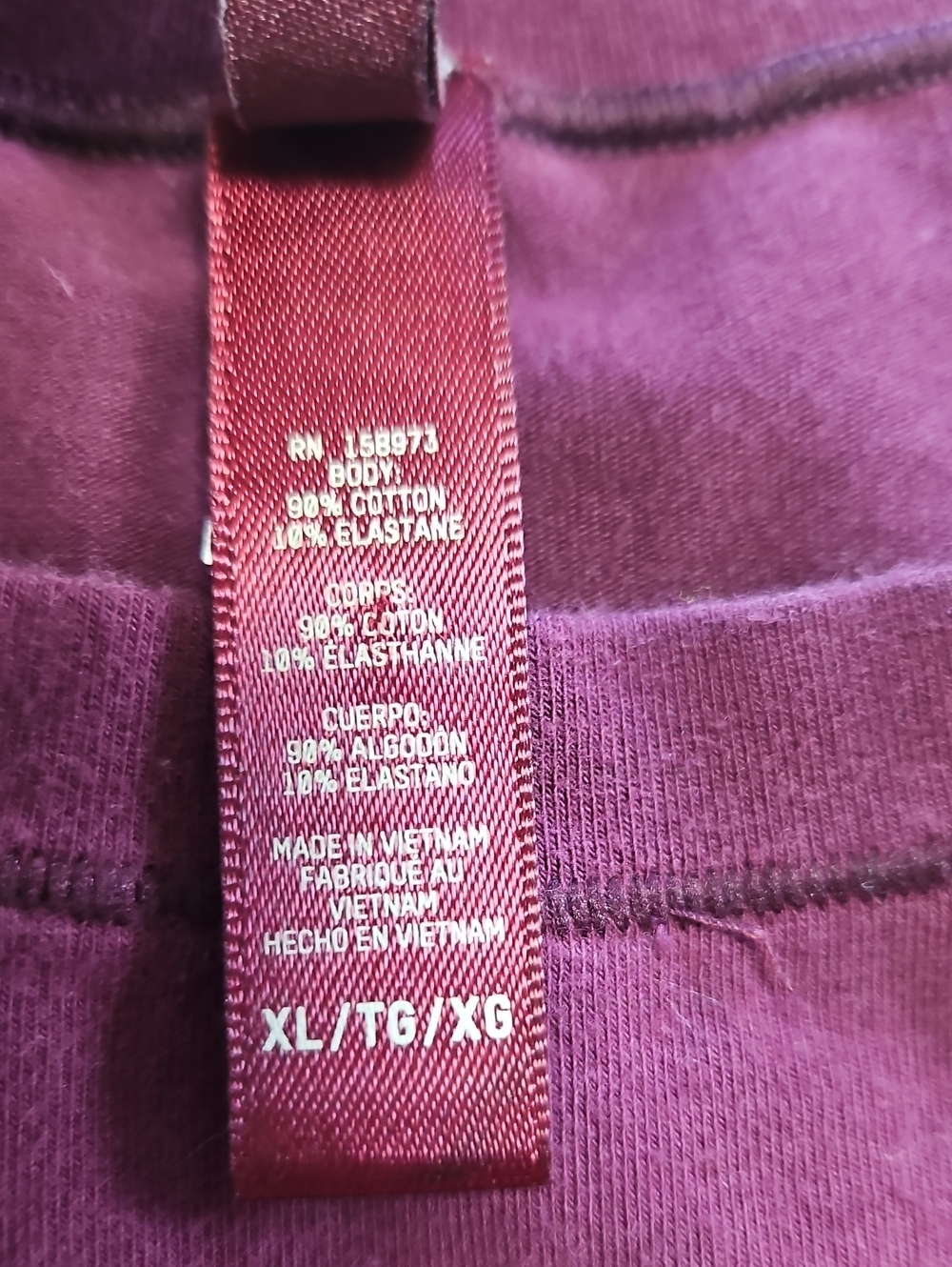 SKIMS Long Sleeve Crewneck Top in Plum Size XL - Picture 8 of 11